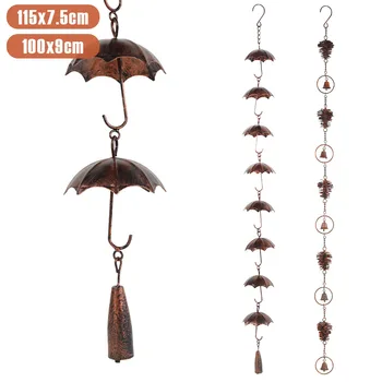 Vintage Pinecone/Umbrella Metal Rain Chain 1