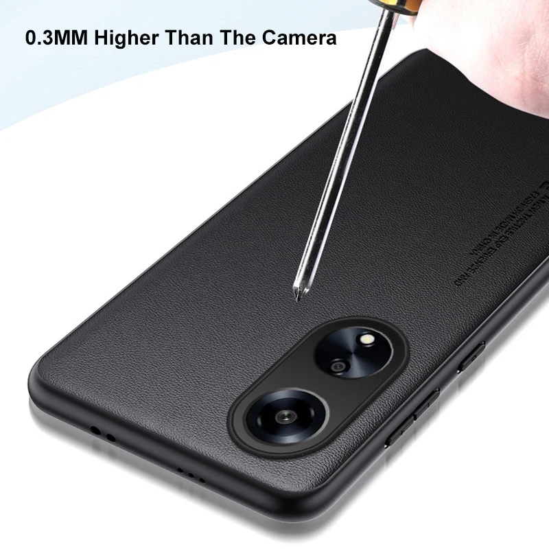 Comprar Funda de cuero de lujo KEYSION para OPPO A78 4G A78 A98 5G silicona  + PC funda trasera de teléfono suave a prueba de golpes para OPPO A98 5G A78  4G