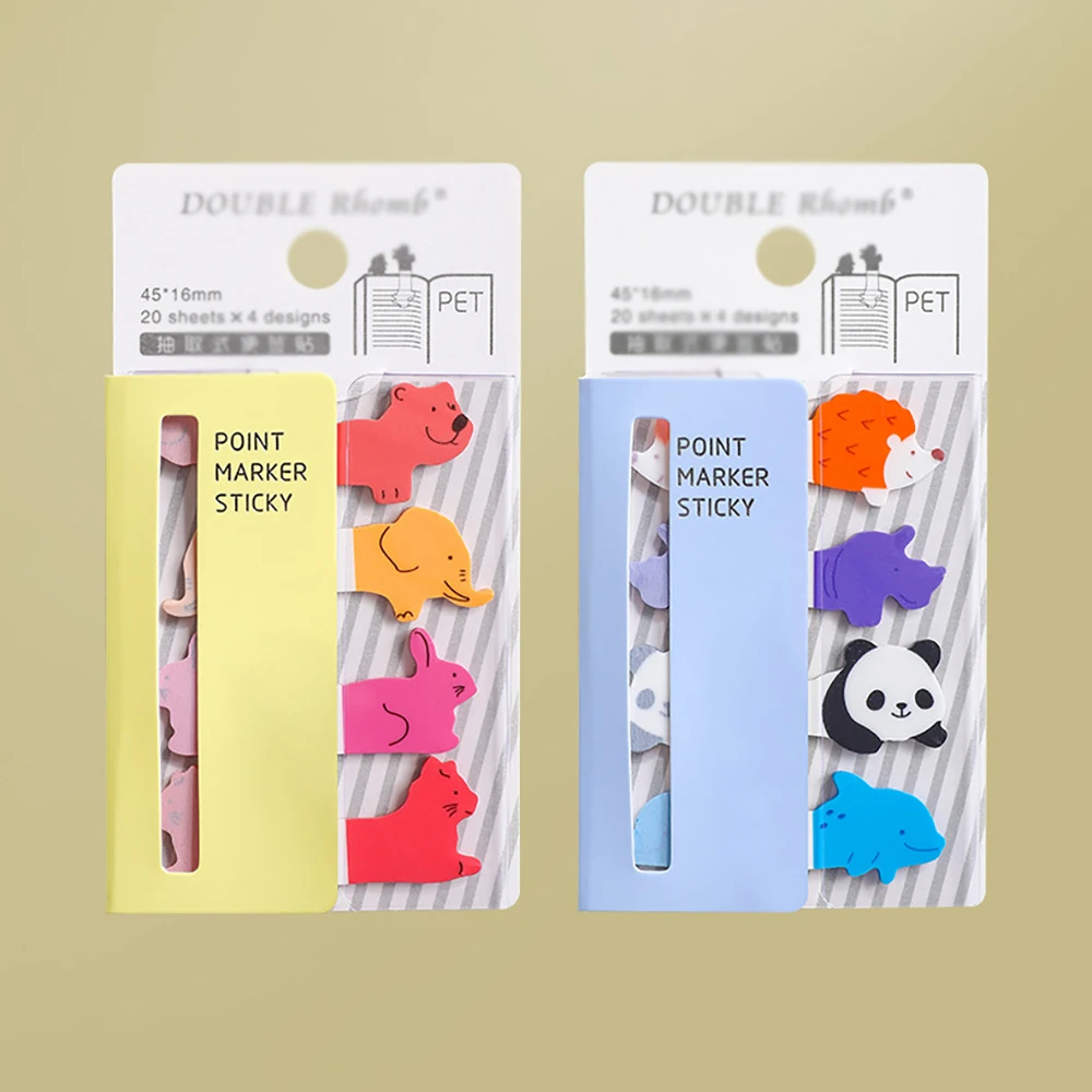 Aesthetic Index Stickers with Vibrant Sticky Notes
