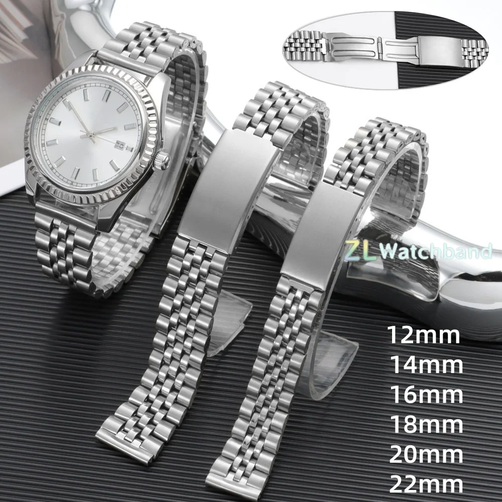 Elegant Stainless Steel Watch Strap Bracelet – Universal Sports Band