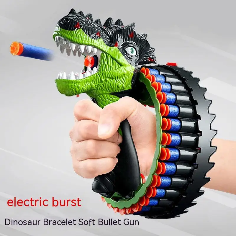 Children\'s Toy Gun Dinosaur Pistol Parent-child Interaction Simple Toy Electric Multiple Shot Soft Bullet Soft Bullet Gun Gifts