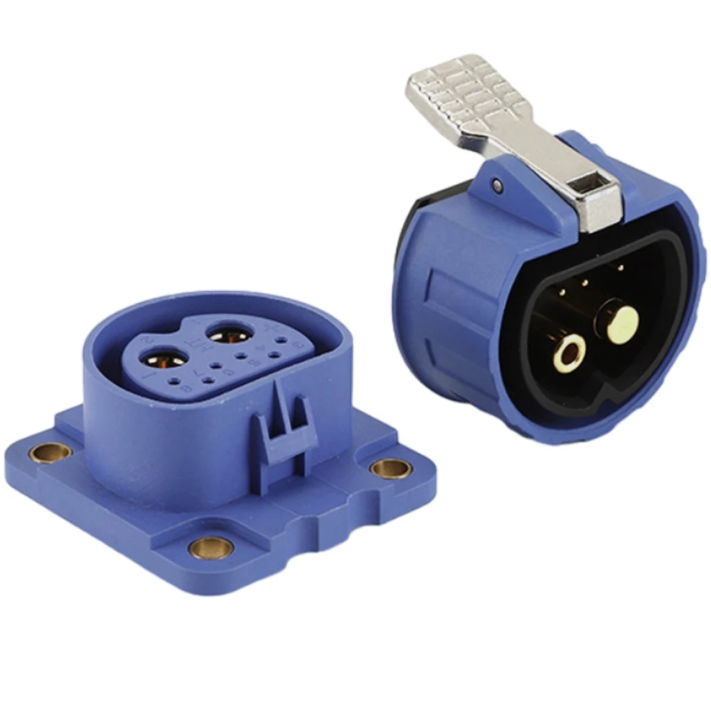 

DCD20B-206 Female+Male Power Socket Electric Vehicle Lithium Battery Charge and Discharge Press Latch Type Socket Connector