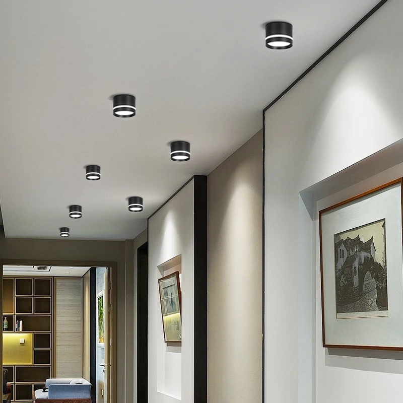 Spot Led Downlight 220V Surface Mounted LED Spotlight Ceiling Lamp 5/10/15/25W For Bedroom Bathroom Living Room Store Down light led downlight recessed ceiling spotlight ceiling lamps