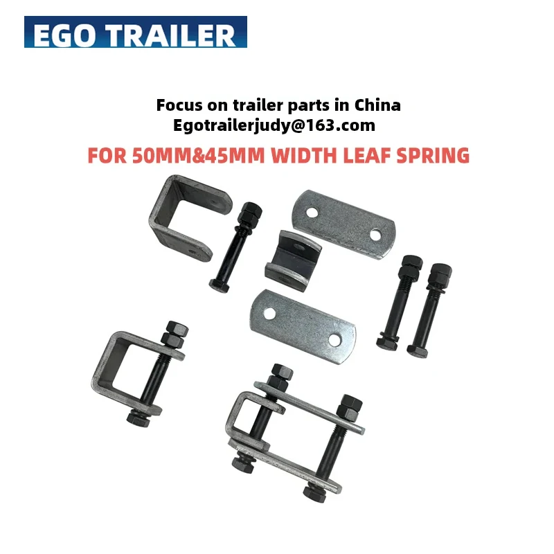 Trailer 50mm Hanger Front Rear double Eye Slipper Bolt Nut Kit Leaf Spring Caravan