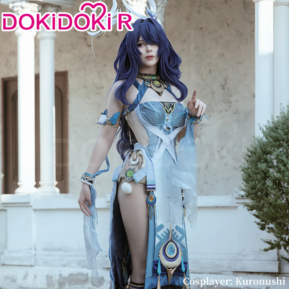 DOSTĘPNY Kostium Cosplay Lauma Genshin Impact 【XS-2XL】 DokiDoki-R Nod-Krai Rogi i Uszy Laumy Plus Size - AliExpress 200000532