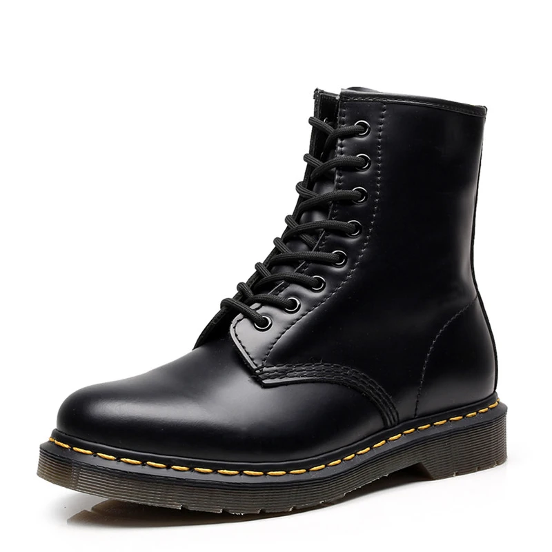 Description Picture 4 of itemMen Martens Ankle Boots 2023 Autumn Winter Women Boots Genuine Leather Height Increasing Motorcycle Shoes Platform Skate Shoes