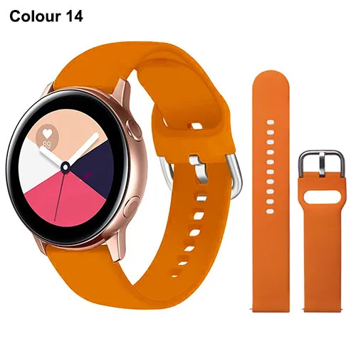 Versatile Silicone Smartwatch Band - 20mm/22mm Strap, Multiple Color Options