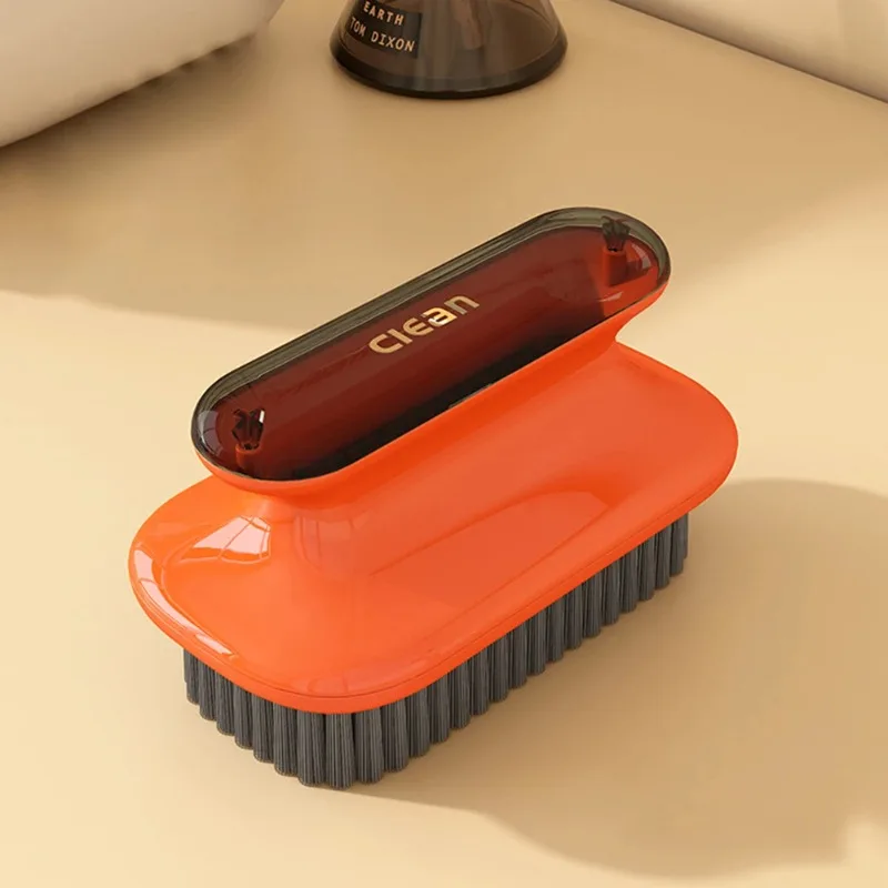 2-teiliges Reinigungsbürsten-Set mit dichten Borsten für Schuhe und Kleidung, kompakte Bürste mit langem Griff, sanfter Stoff, sicherer Fleckenentferner für Zuhause – Detail 15