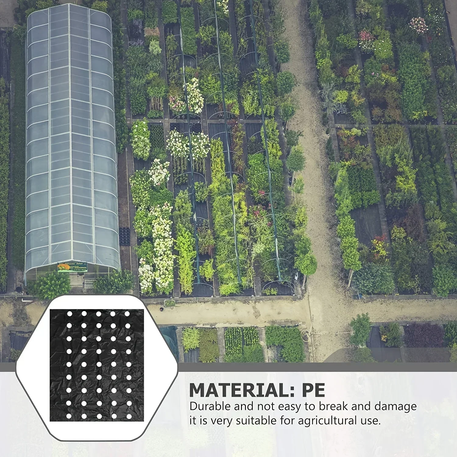 Black Plastic Mulch Film for Greenhouses and Plant Protection