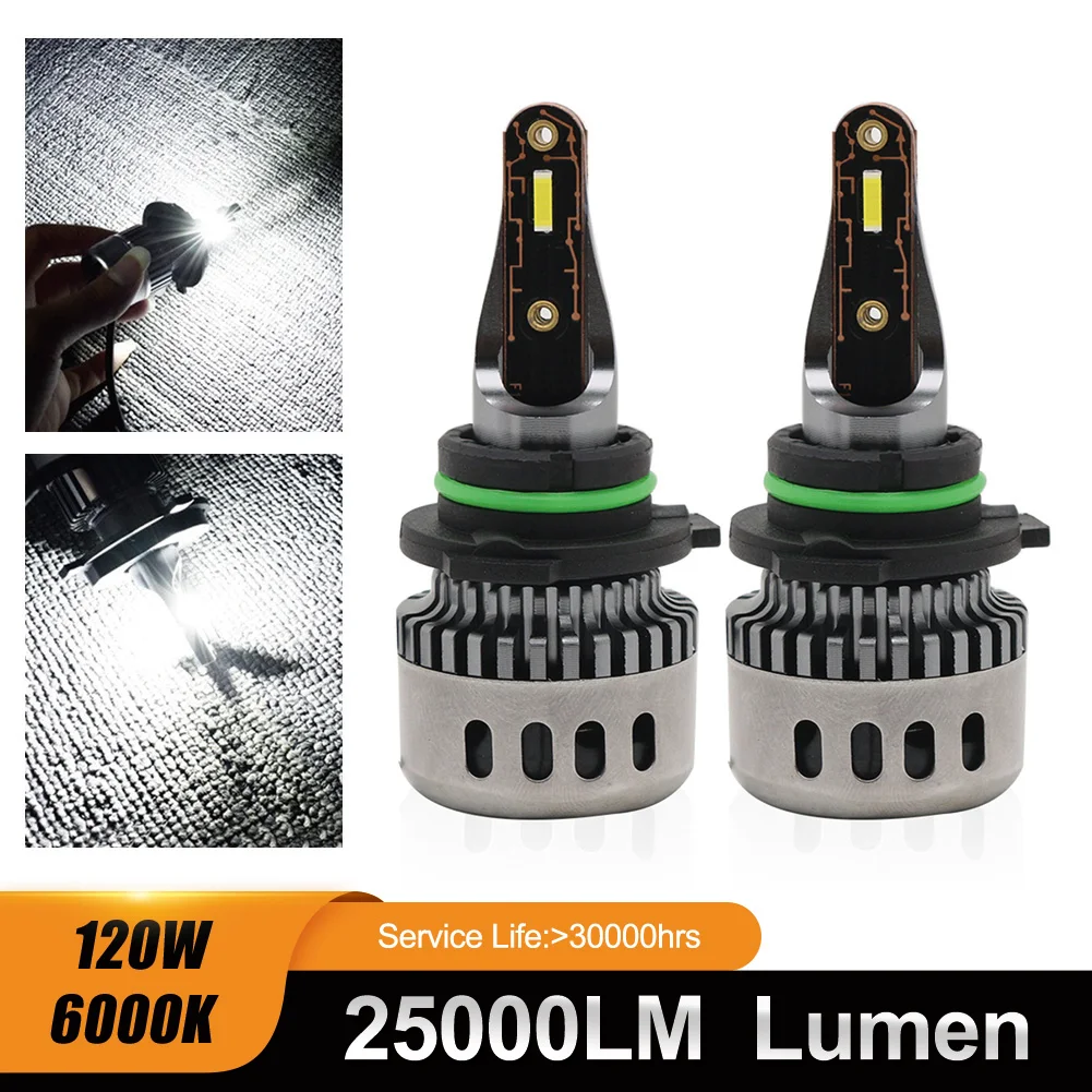

1Pair H7 Led bulb H1 Led H4 H11 Led Car Headlight Bulbs 9005 HB3 120W Turbo Led 9006 HB4 Fog Lights for Auto Lamps 25000LM