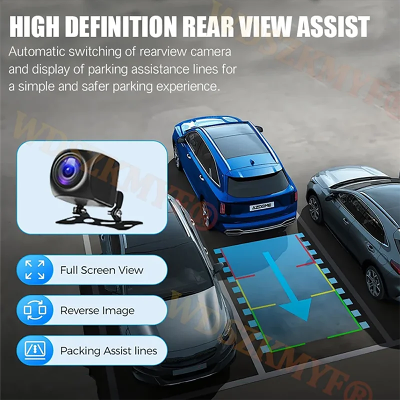 4K DashCam WIFI GPS 1080P Video Recorder 3Lens Front Inside rear view camera Night Vision 24H Parking Moniting Car DVR Black Box
