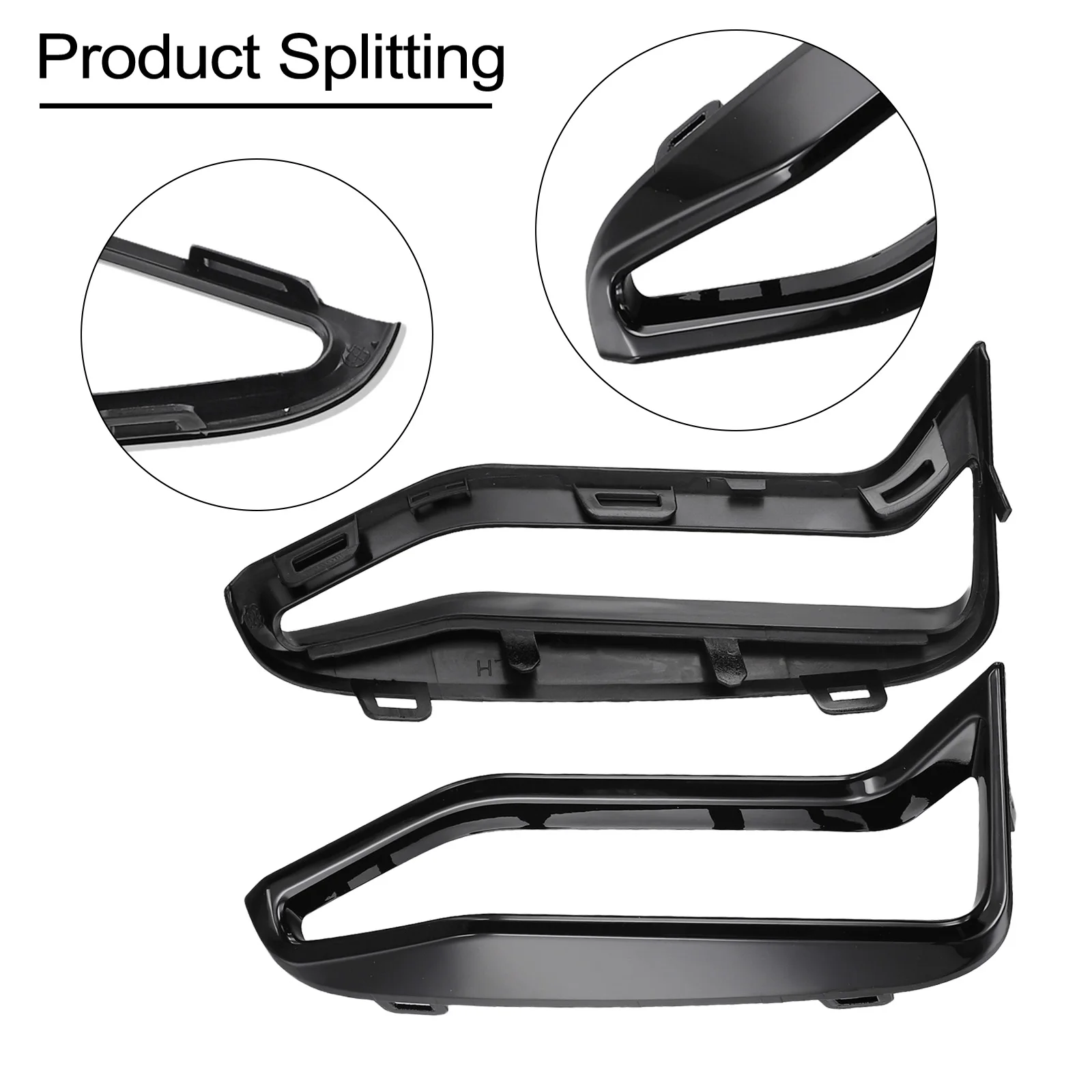 2pcs Car Front Bumper Fog Lamp Trim, Left And Right Pair, 51118093301, 51118093302 For BMW 3' G20 G21 M340i Anti-corrosion