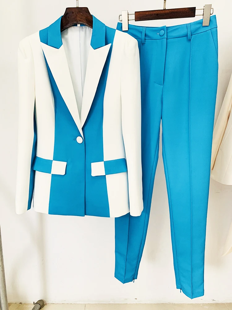 【MODERNIF】Glo Basic Suit Set HIGH STREET Newest 2024 Designer Runway Suit Set Women's