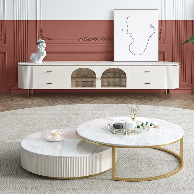 목제 선반 TV 스탠드 모니터, 벽 설치 장소, 캐비닛 디스플레이, 흰색 TV 스탠드, Mueble TV Madera, 자연 살롱 가구