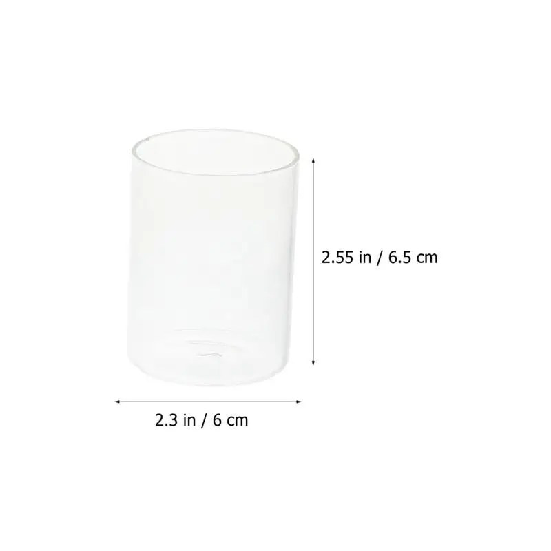 3pcs Glass Candle Holder Clear Candle Jar Aromatherapy Candle Cup Empty