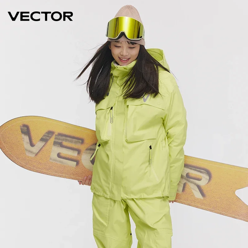 Ski Wear Women Man Hooded Sweater Reflective Trend Wear Thickened Warmth and Waterproof Ski Equipment Suit Waterproof raincoat