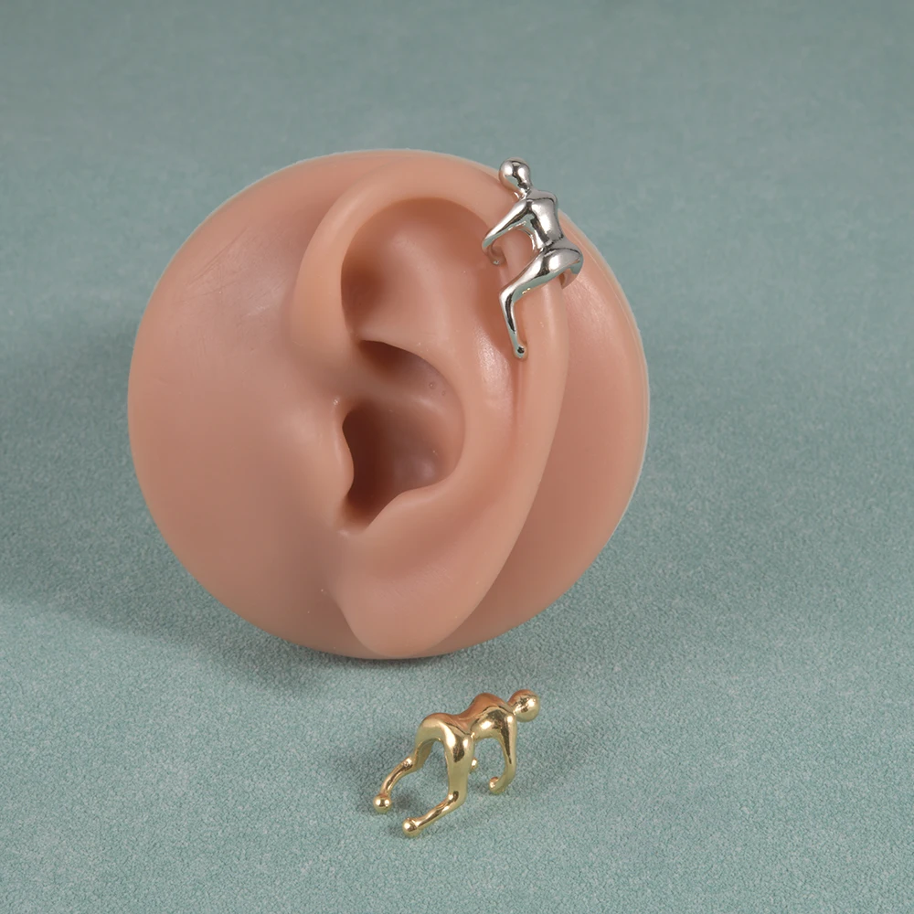 1PC Stainless Steel Little Man Ear Cuff Cartilage Ear Cuff Wraps