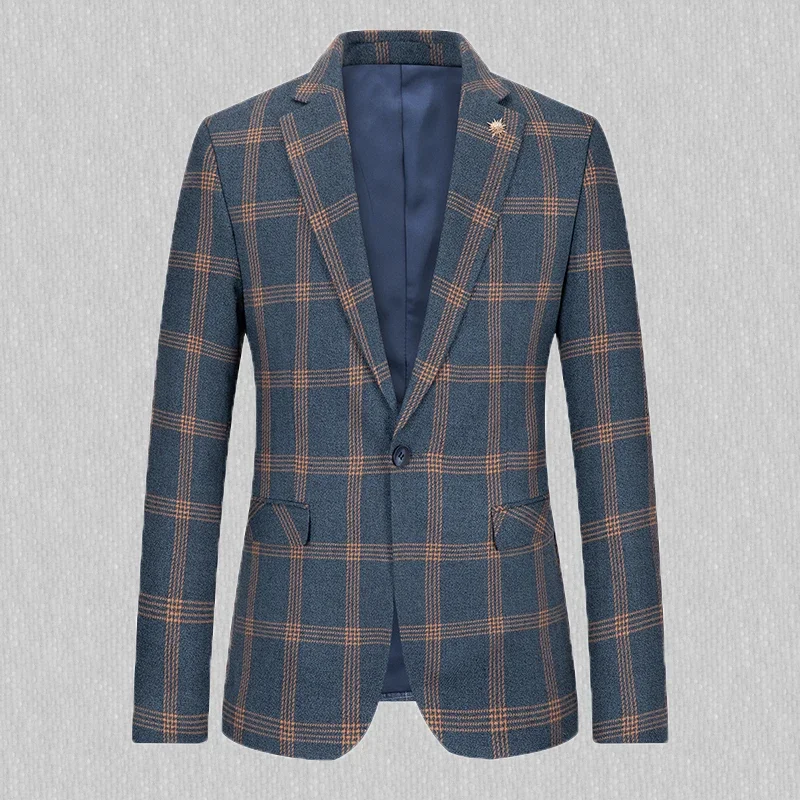 

High quality plus size British style casual fashion business elite job interview party best man dress men's slim suit jacket