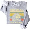 First of All I'm A Delight Sweatshirt Funny Opossum Sweatshirt Harajuku Women's Sweat-shirt Pullover 6