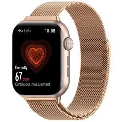 Elegant Milanese Loop Strap - Magnetic Stainless Steel Bracelet - Honor Watch 5 (Rose gold)