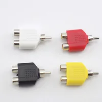 4 Pcs/lot RCA Connector Y Splitter AV Audio Video Plug Converter 1 Male to 2 Female Adapter Kit AV Jack RCA Plug To Double Cable - Image 3