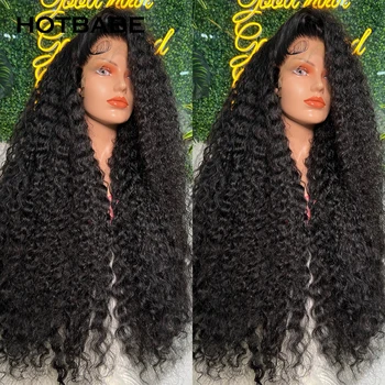 Parrucche senza colla in capelli umani ricci crespi al 100% per donna, parrucca frontale in pizzo HD trasparente 13x4/13x6, densità 400, pronta all'uso