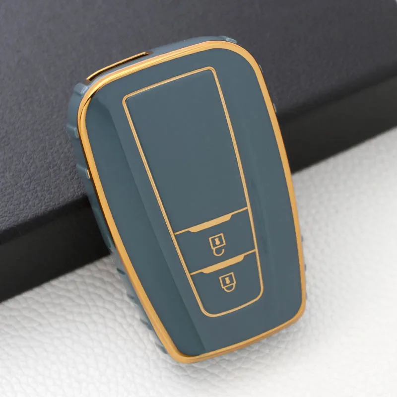 Copertura della cassa chiave dell'automobile di TPU per Toyota CHR Corolla Camry RAV4 Highlander Avalon Prius GT86 2 3 4 pulsanti protezione chiave automatica intelligente - Seda856f1b3bc4660a3835573443f329dZ