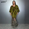 WINYI Pleated Elastic loose dress beach cover up abaya dubai luxury party dress retro evening dress abaya muslim woman kaftan