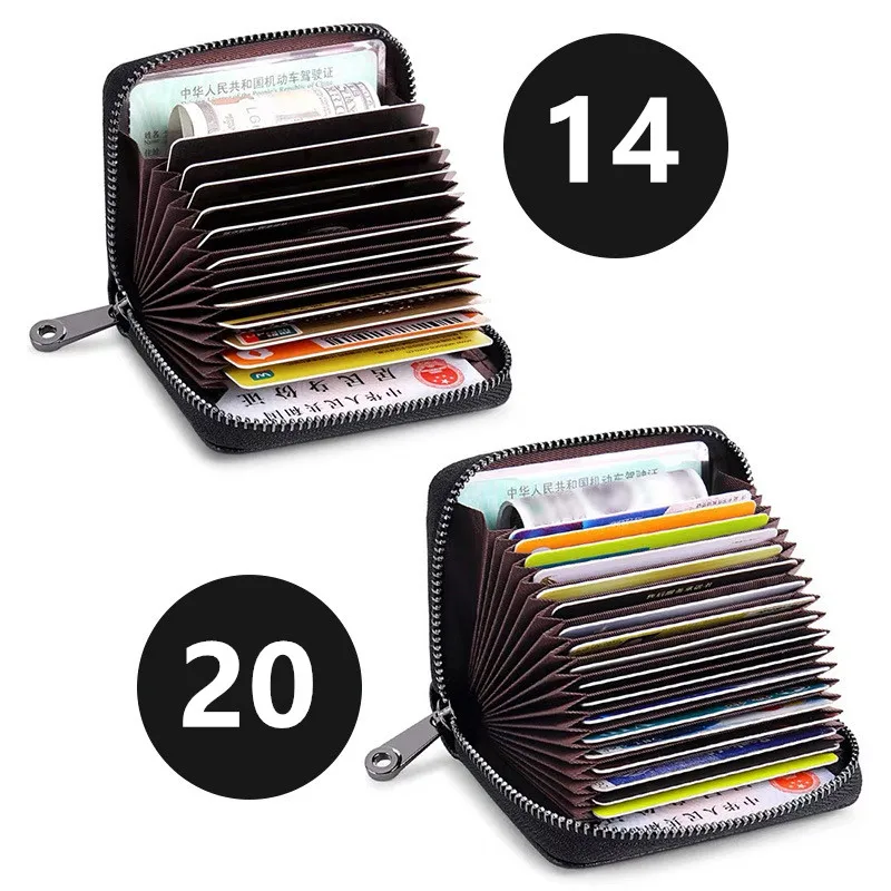 Id Card Holder Bank Credit Bus Cards Cover Anti Demagnetization Coin Pouch Wallets Bag Business Zipper Card Holder Organizer Bag
