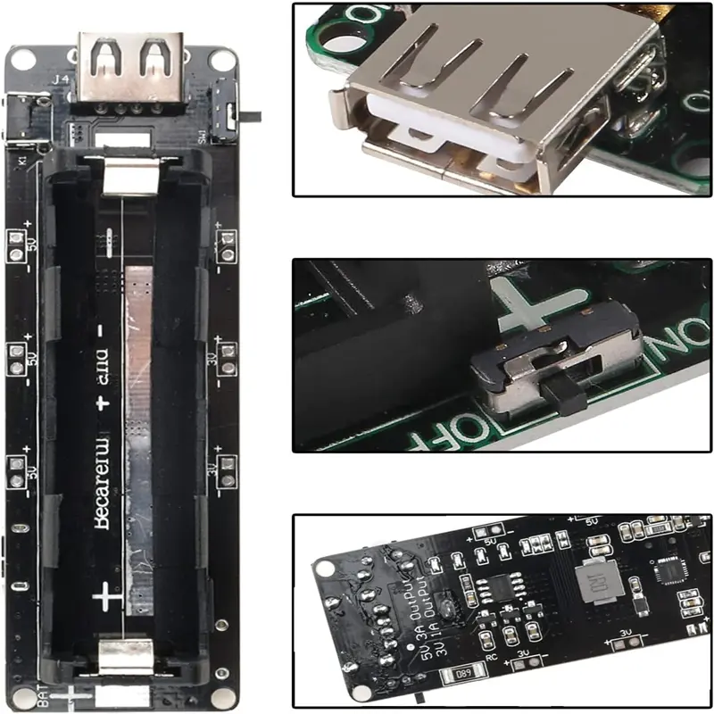 Two Voltage 18650 Lithium Battery Shield V8 Mobile Power Expansion Board Module 5V/3A 3V/1A Micro USB For Arduino ESP32 image 4