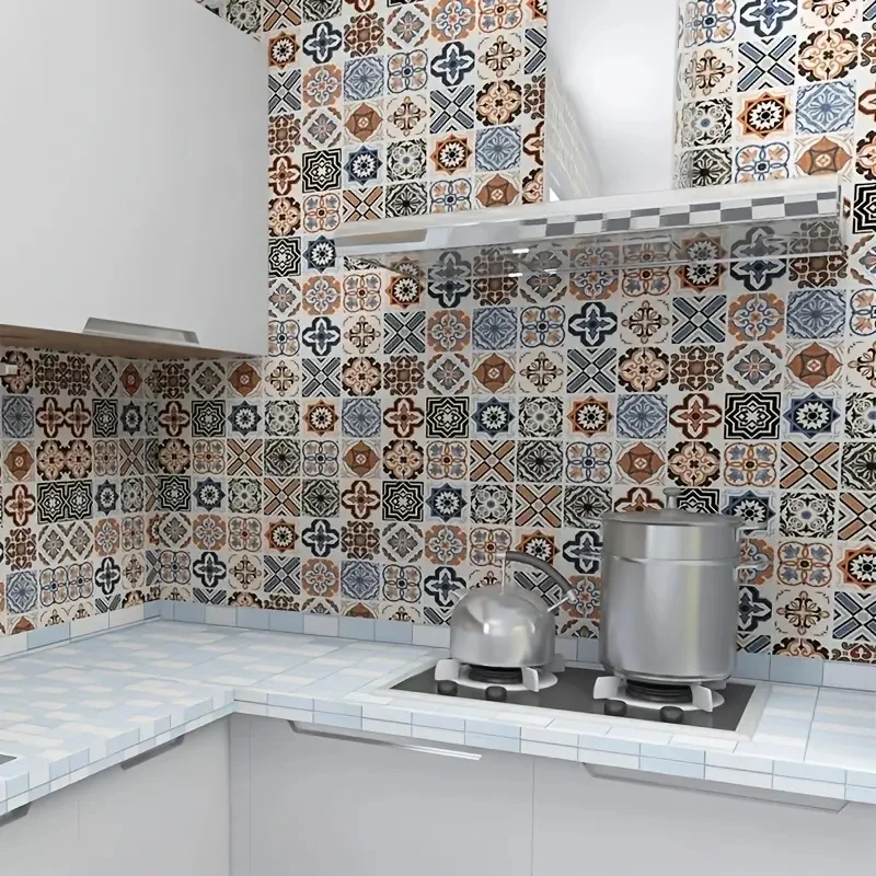 Wall Stickers Self Adhesive Wall Panels 1 Roll Self Adhesive 3D Peel And Stick Vinyl Wallpaper Waterproof For Kitchen Backsplash Bathroom