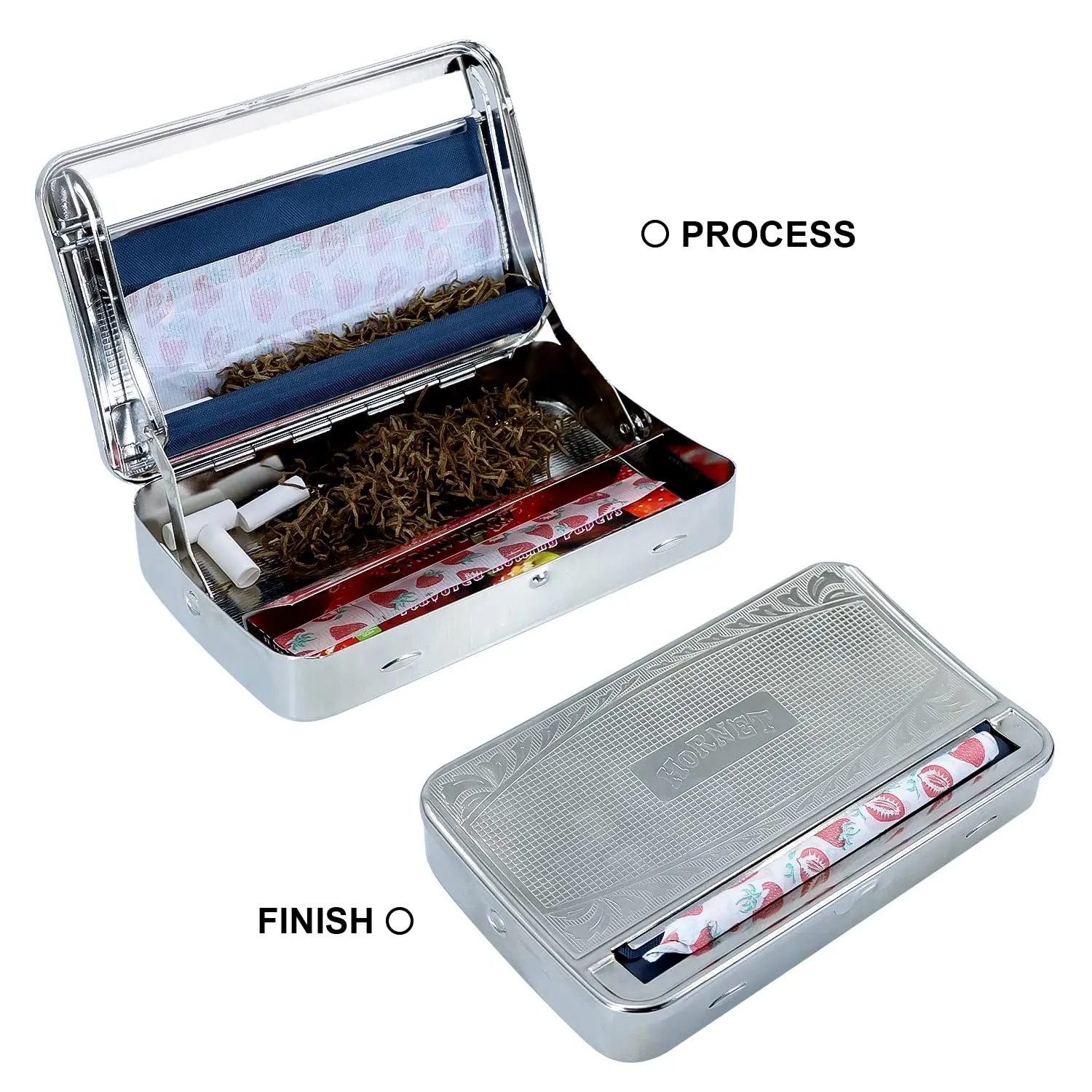 Portable Metal Tobacco Roller Cigarette Maker and Storage Case