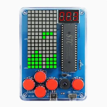 Kit di Produzione Console di Gioco Fai-da-Te, Set di Giochi Classici per Bambini con Microcontrollore 51, Kit Elettronico da Saldare