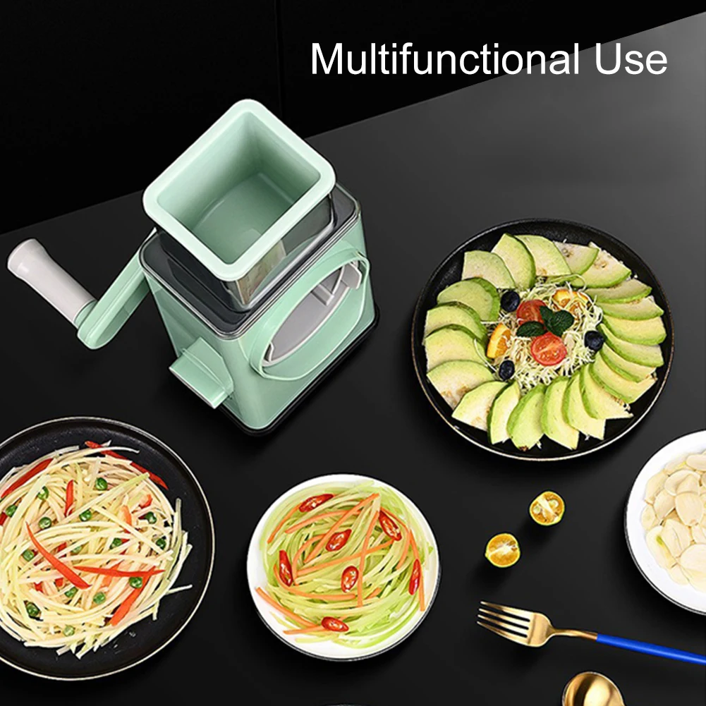 Multifunctional Drum Vegetable Slicer Spiralizer Cutter Rotary