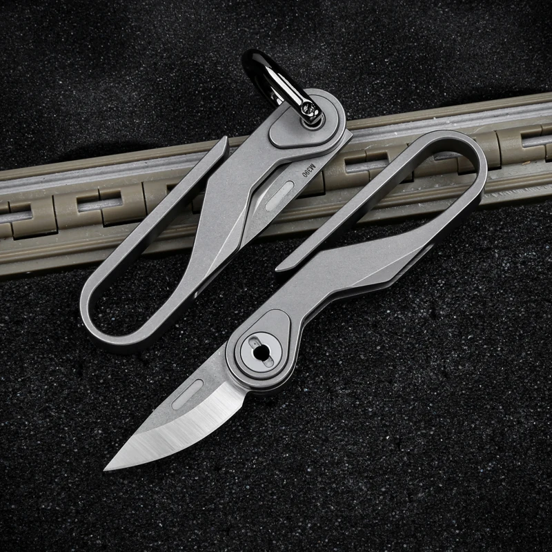 

Titanium Alloy Scalpel Multifunctional Keychain Pocket Mini M390 Powder Steel Folding Knife Portable EDC Tools