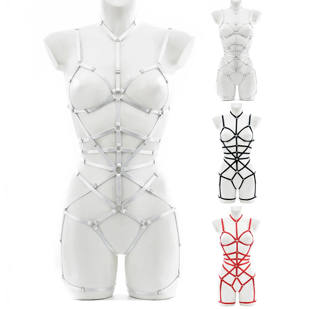 Description Picture 5 of itemBondage Harness Women Body Sexy Lingerie Belt Wear Adjustable Cage Bra Hollow Jumpsuits Erotic Nightwear Uniform Sexy Accessorie