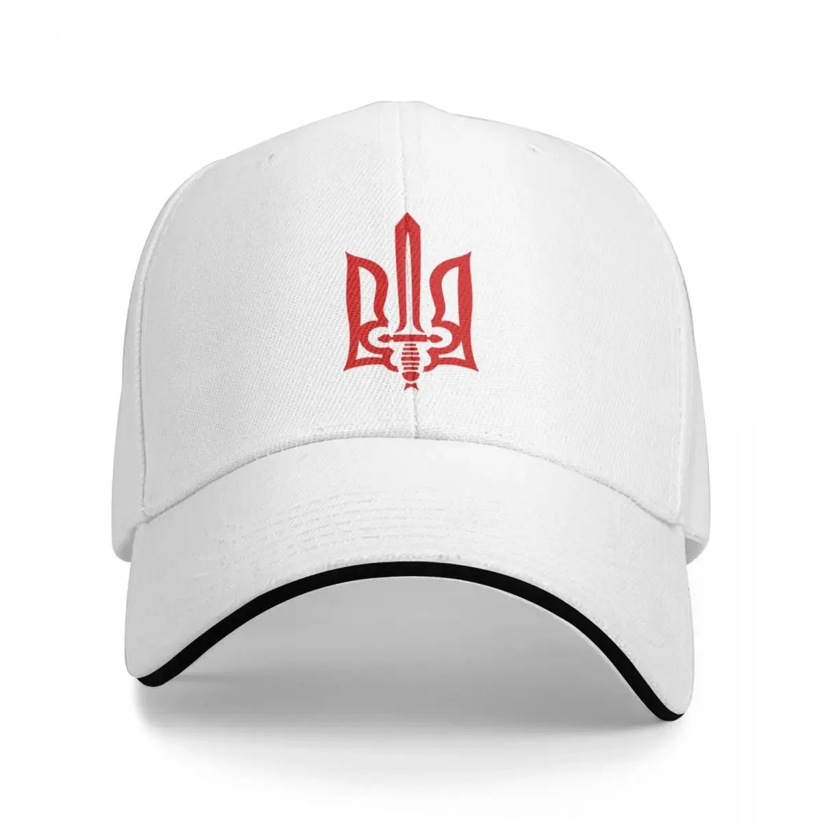 

Stylized Tryzub (Red) Cap Baseball Cap Beach outing sun hat fishing hat boy child hat Women's