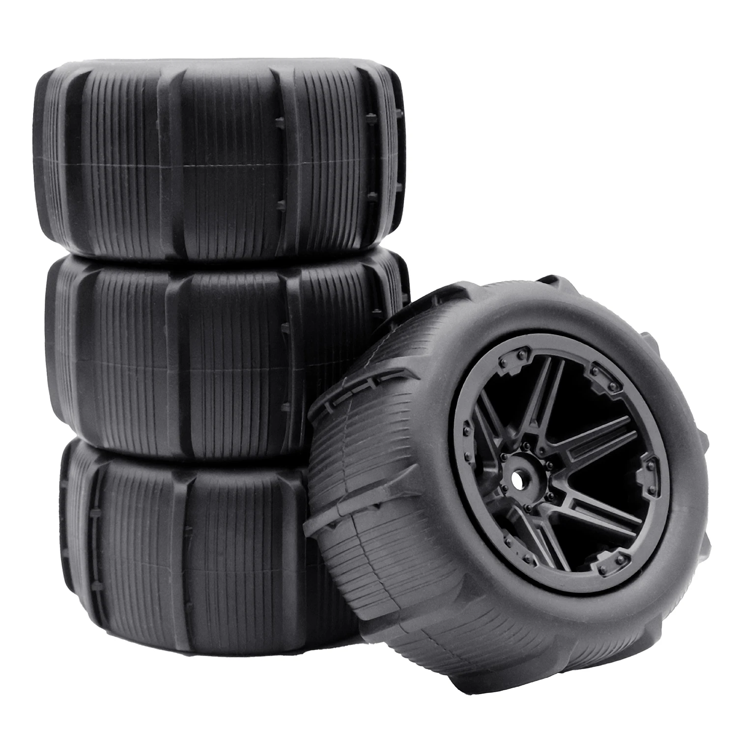 MJX 14210 14209 85 mm/81 mm 12 mm Sechskant-Gummireifen Räder für SCY 16101 16102 16103 Pro 1/14 1/16 Hyper Go 16210 RC Monster Truck – Detail 8