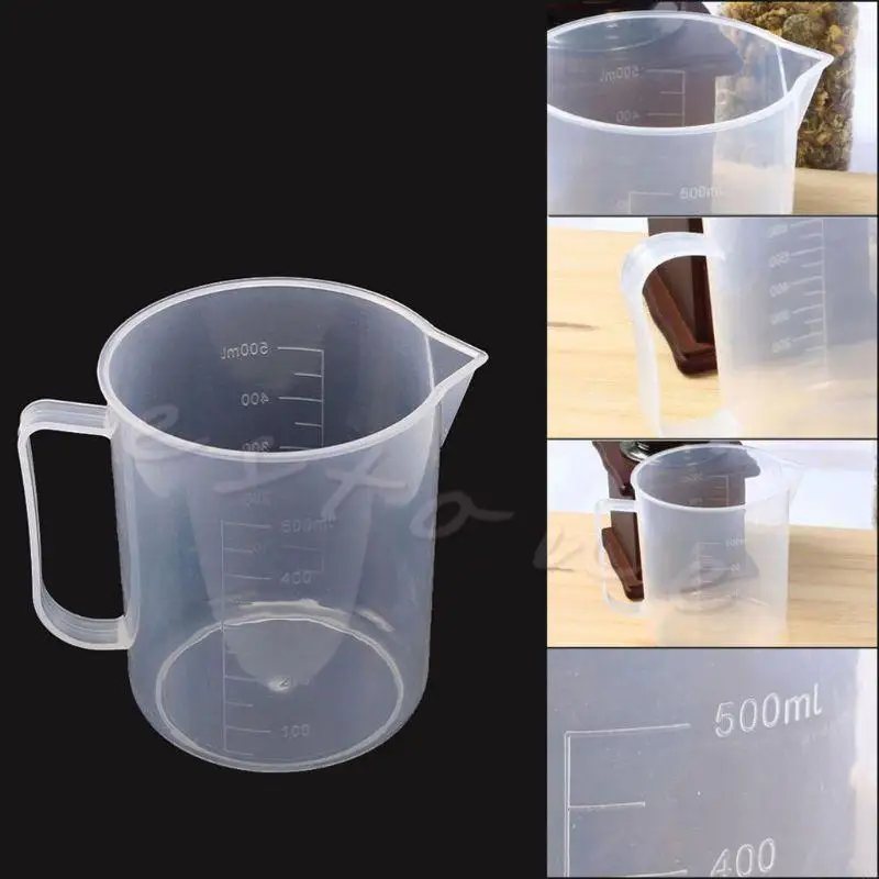 U4LD 16.9oz Measuring Cups Pouring Cups Reusable Dishwasher-Safe for Measure & Mix Paint Resin Epoxy Cooking