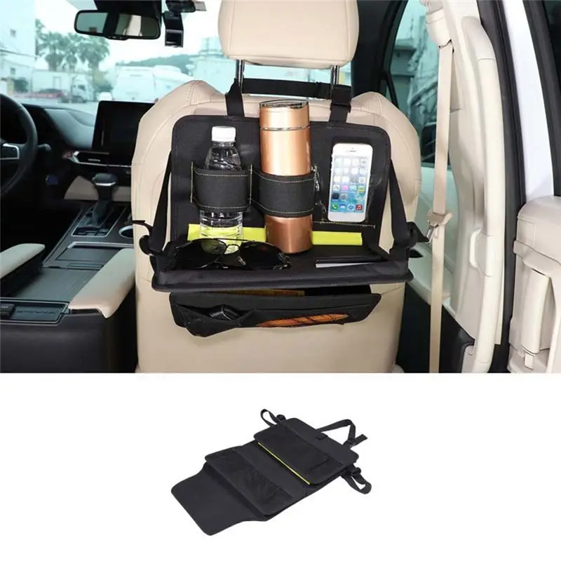 NEW-Toyota Sienna 2021 2022 2023 자동차 뒷좌석 주최자(접이식 테이블 트레이 홀더 포함) 주최자 여행용 액세서리