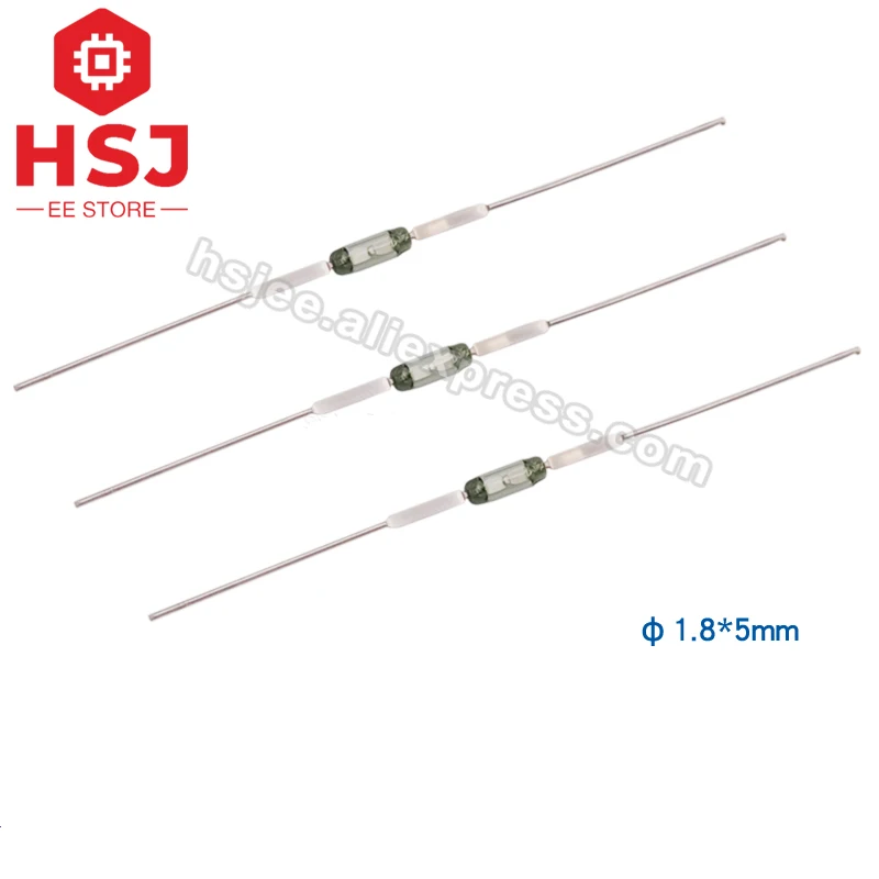 10pcs Reed Switch RI-80 1.8*5mm normally open magnetic control magnetic induction switch