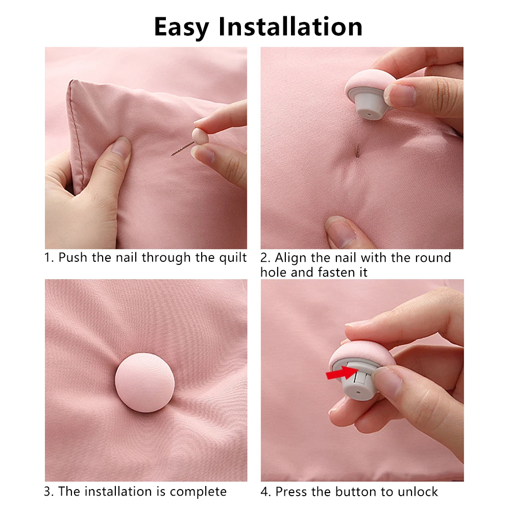 1-40Pcs Bed Sheet Quilt Clip Anti-Slip Blanket Buckles Duvet Cover Fastener Clip One Key To Unlock Quilt Holder Fixator Grippers