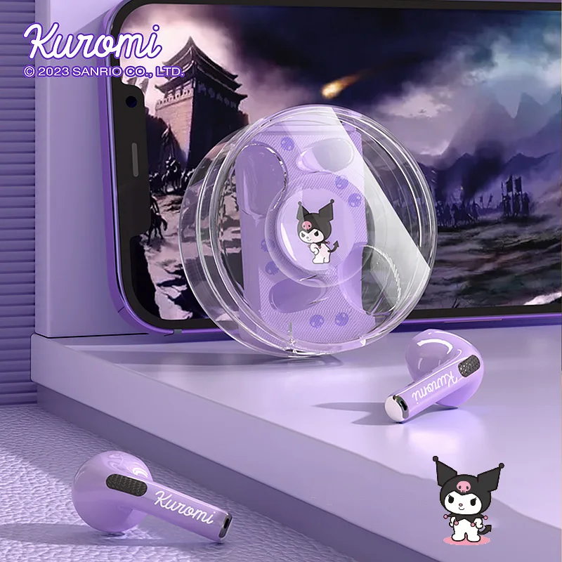 

Sanrio TWS Wireless Bluetooth Headset Kuromi Catoon High Quality 5.3Stereo Earbuds Noise Reduction Sport Headset 2023 new