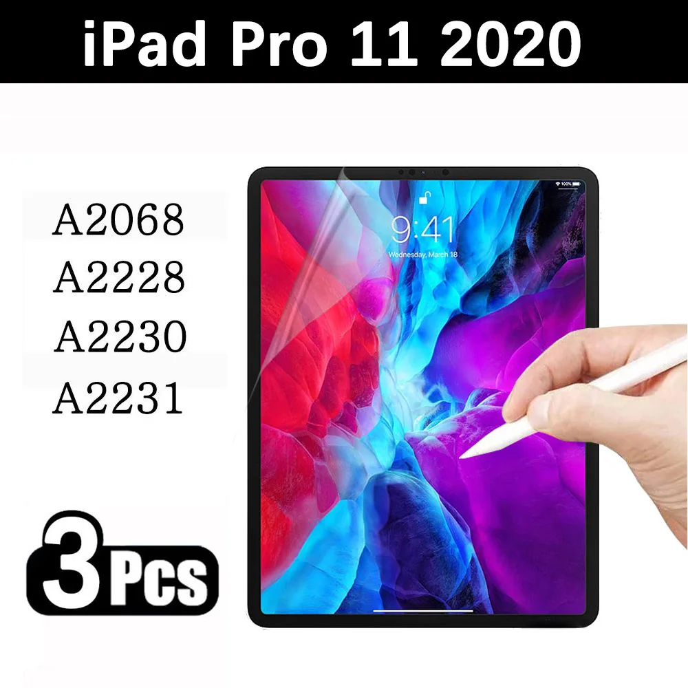 

(3 Packs) Paper Feel Film For Apple iPad Pro 11 2020 A2068 A2228 A2230 A2231 Like Writing On Paper Tablet Screen Protector