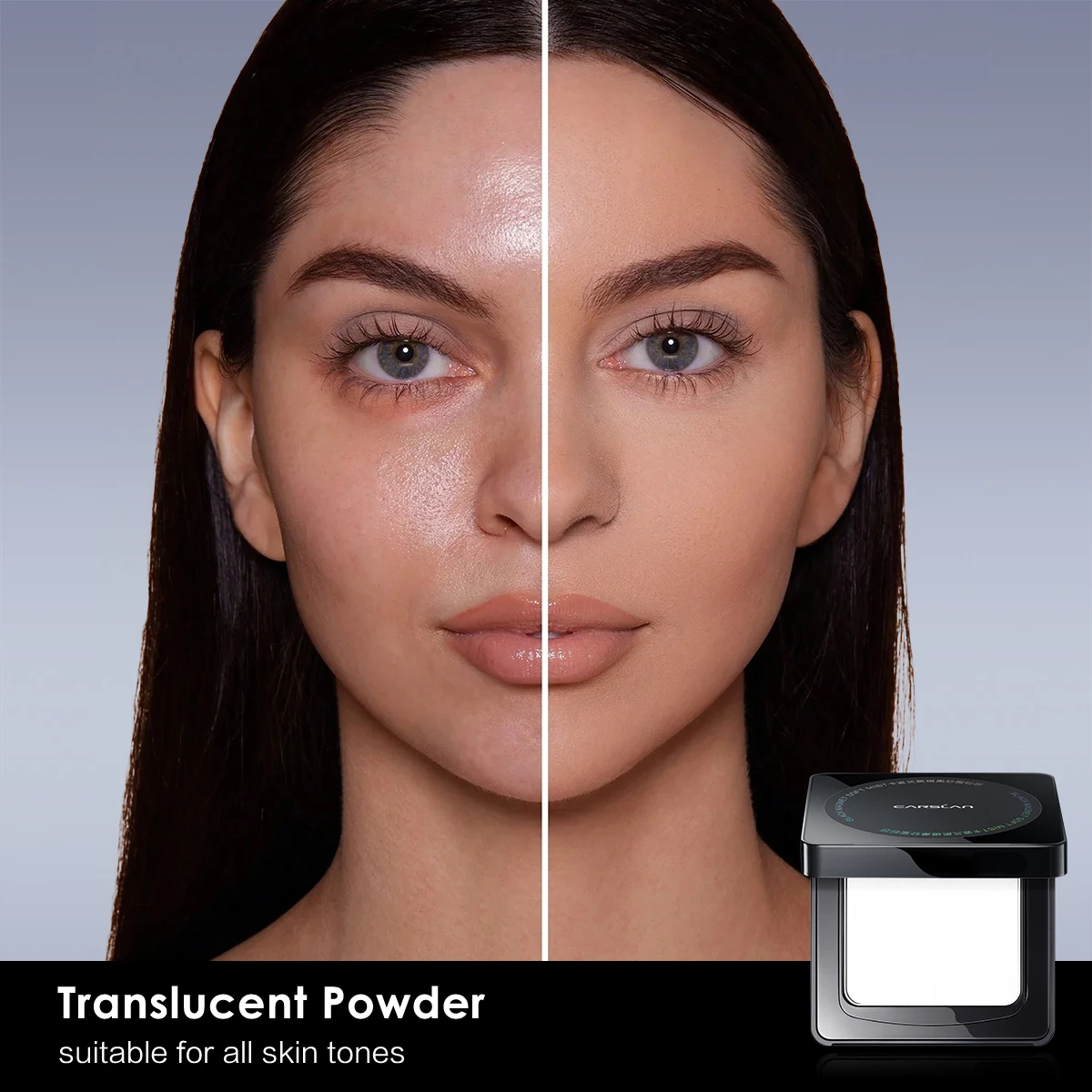 CARSLAN Stay Matte Face Pressed Powder Compact 24H Long Lasting Oil Control Translucent Loose Setting Powder For Face Makeup - Image 6