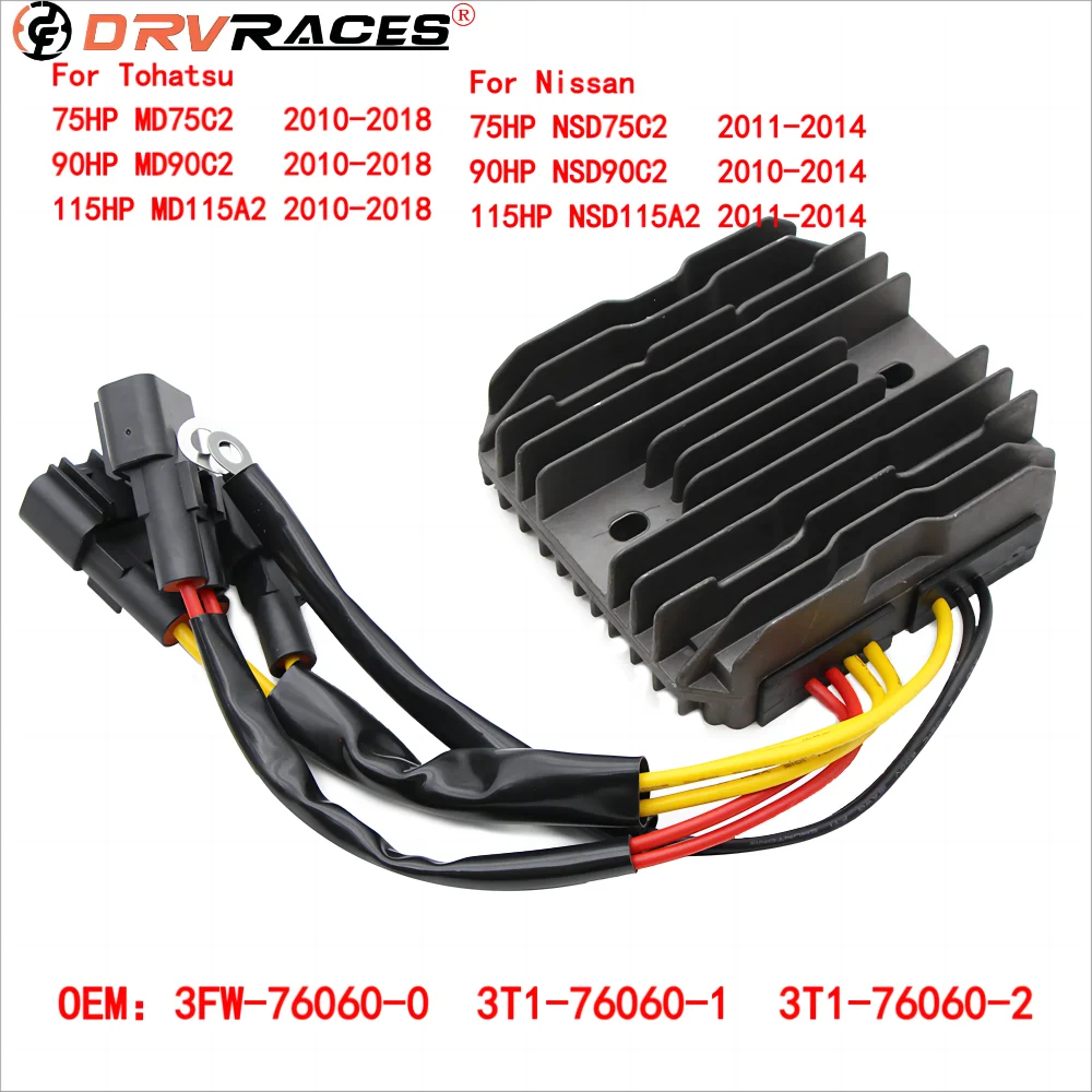 

outboard motor Voltage Regulator Rectifier For Tohatsu Nissan 75 90 115HP MD NSD 75C2 90C2 115A2 3FW760600 3T1760601 3T1760602