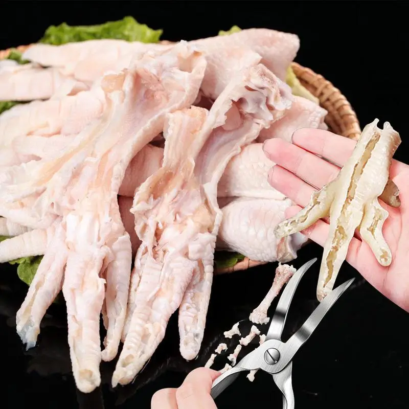 Chicken Claw Deboning tools Heavy Duty Boning Scissors Ergonomic Design Bone Shaving Pliers For Chicken Feet Duck Feet And Meat