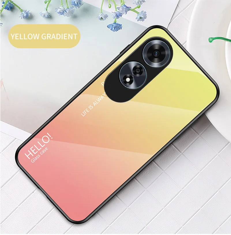 Gradient Tempered Glass Glossy Back Cover