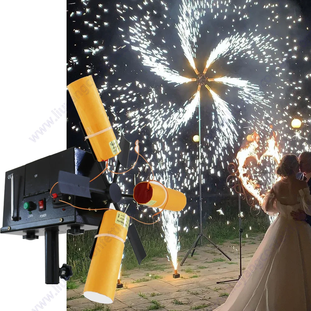 Cold Spark Firework Machine Dmx Remote Control Wedding Firework Special Effect Device For Party Dance Bride Mariage Couple Entry