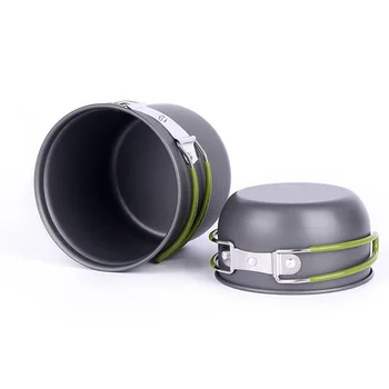 Set di Pentole Ultraleggere da Campeggio: Kit di Stoviglie per Cucina all'Aperto (Attrezzatura da Cucina per Escursioni) – per Escursionismo, Trekking, Picnic, Pesca, Montagna